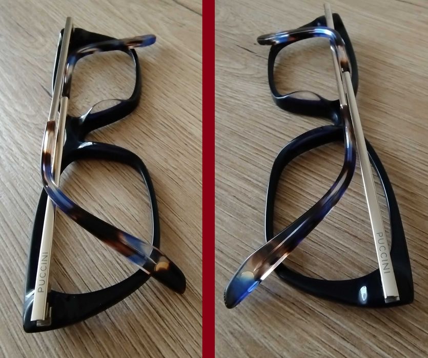 Nowe oprawki Puccini PU-M 2304, kolor Granatowy.