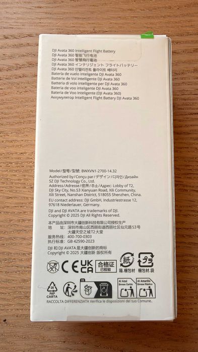Bateria DJI Avata 360 Intelligent Flight Battery — Nova / Caixa Selada