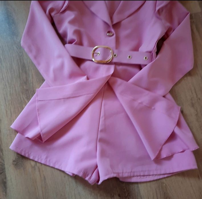 Kombinezon-sukienka z paskiem xs s m