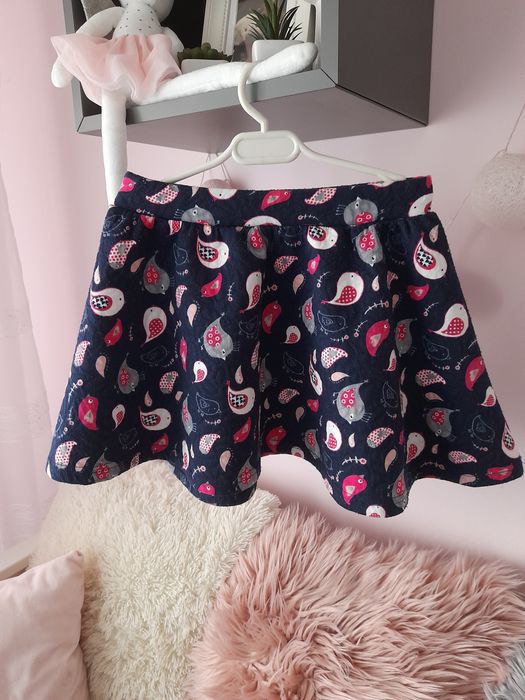 Spódnica wielobarwna w ptaszki 128