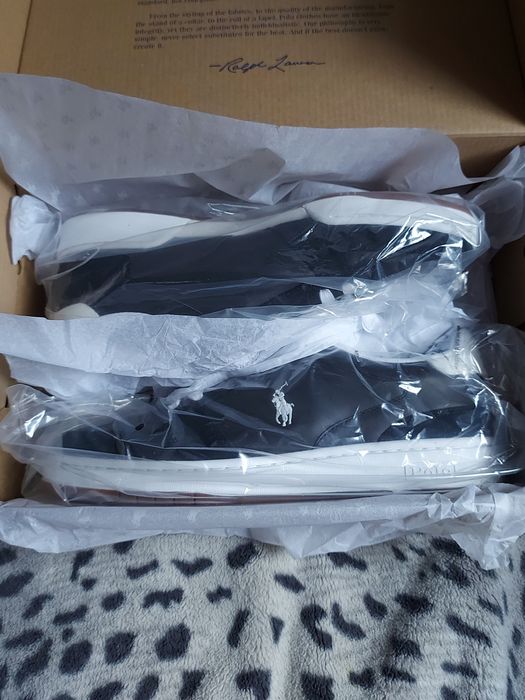 Buty męskie Ralph Lauren, czarne.