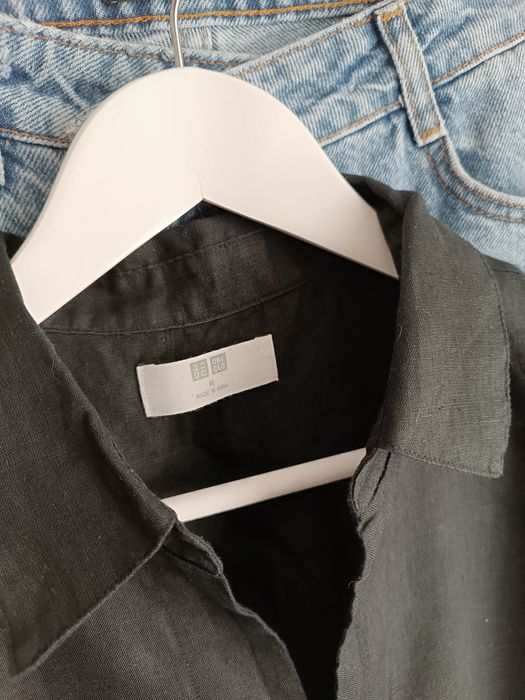 Uniqlo рубашка льон оверсайз