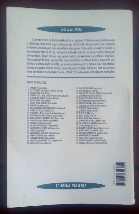 A Pomba de Patrick Süskind - Livro