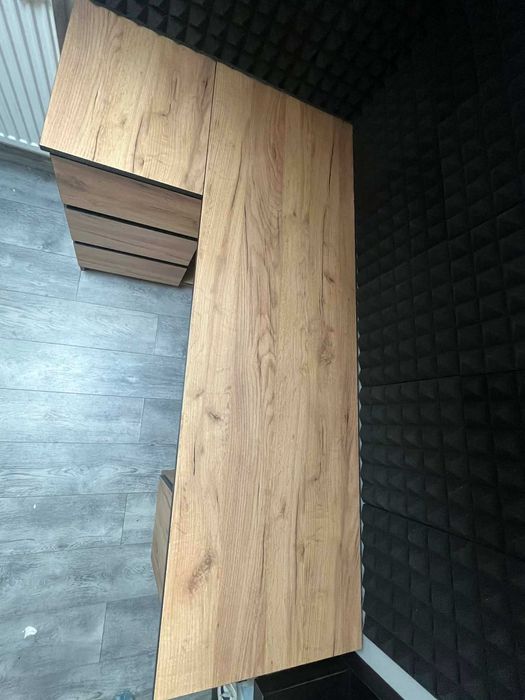 Biurko narożne drewno