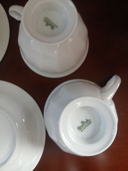 Rosenthal Biała Maria 2 filiżanki ze spodkami