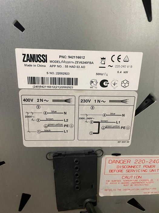 Placa Zanussi de vitrocerâmica