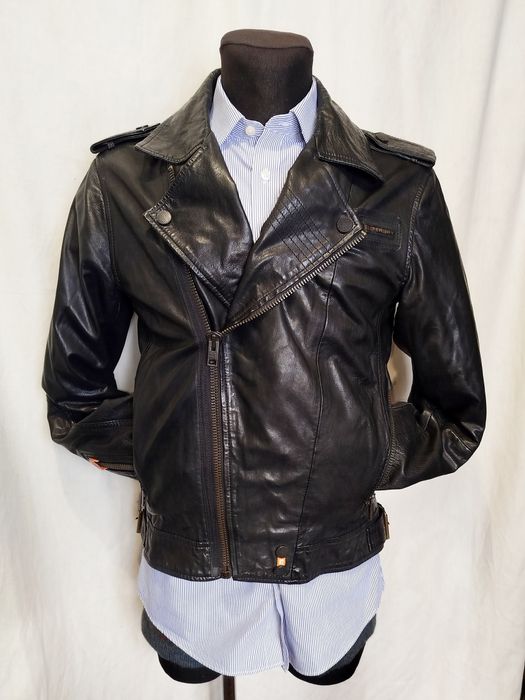 Куртка, косуха кожаная мужская Superdry р. М.