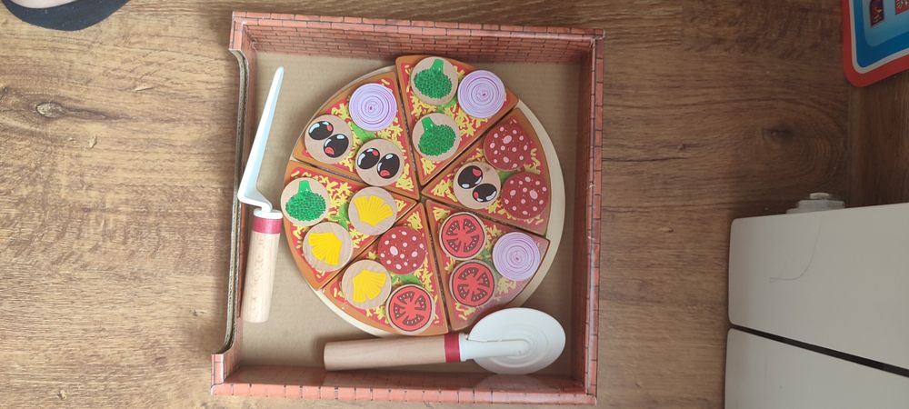 Pizza drewniana zabawka