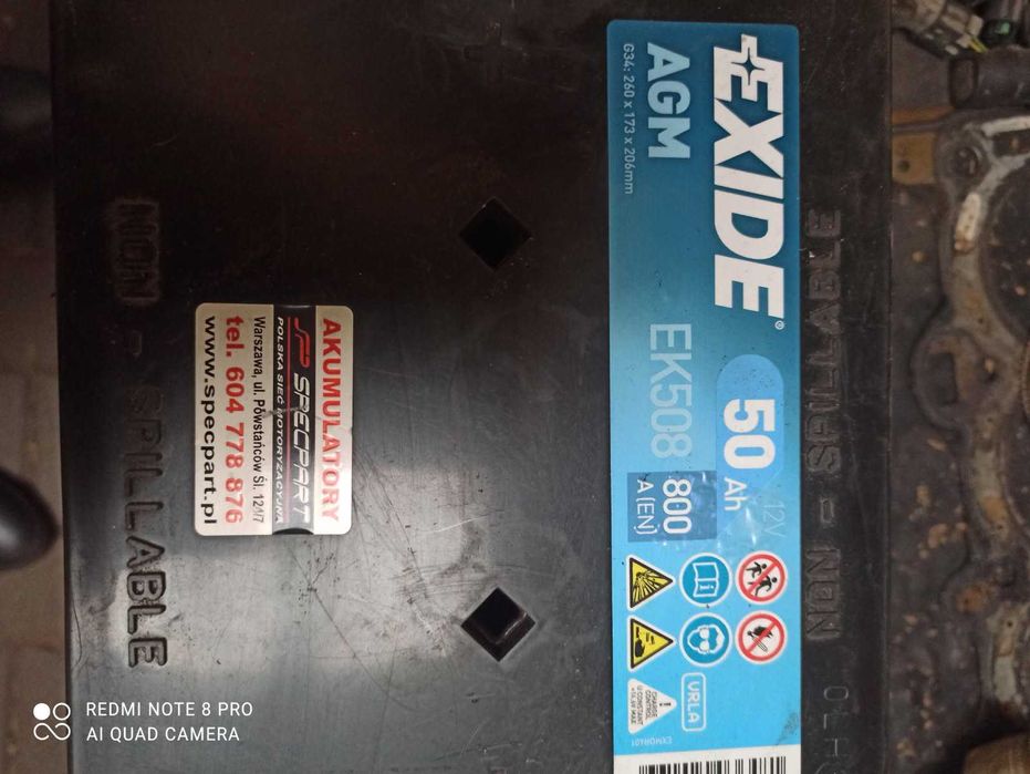 Akumulator żelowy 50Ah  800A