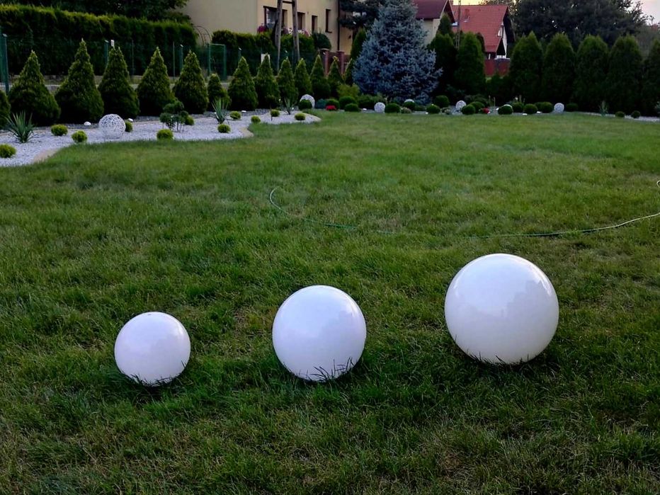 Kule klosze ogrodowe komplet 3 szt ,250mm, 300mm, 400 mm z oprawą