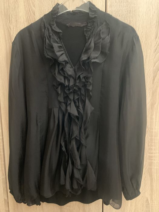 Czarna bluzka damska, moda włoska