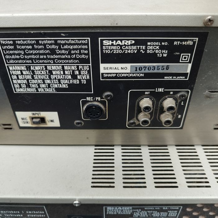 Stereo tuner+cassette+turntable+oryginalne głośniki SHARP