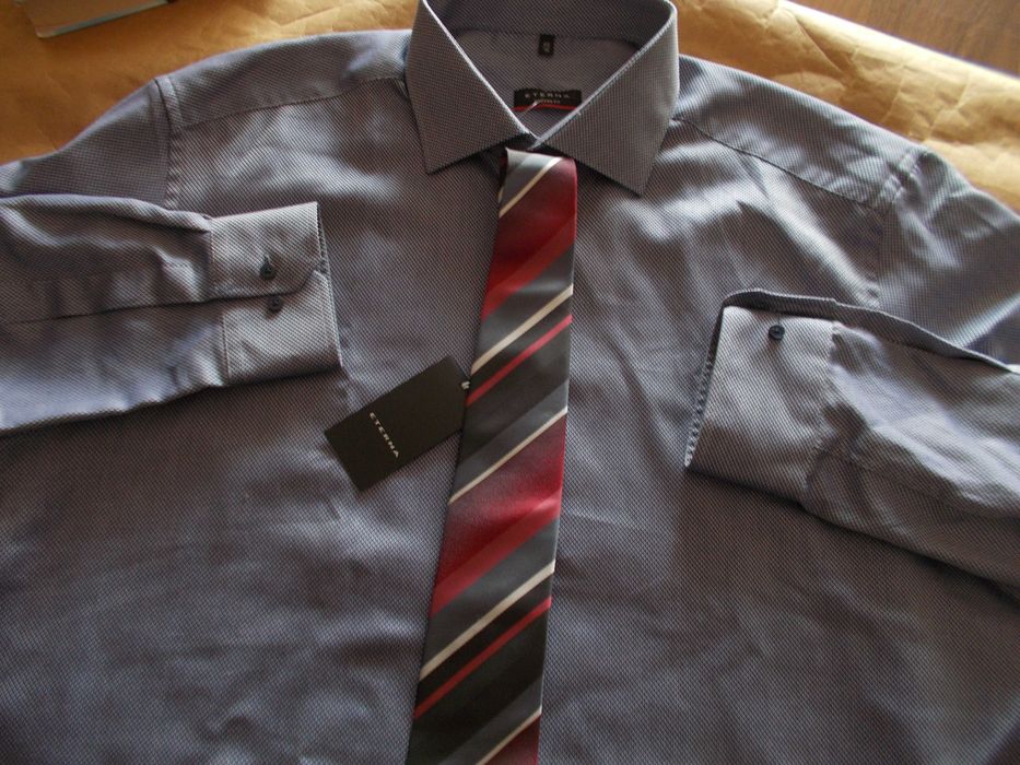 4XL ETERNA Exclusive Line Nowa Koszula Męska 4XL46/47 Germany+ Krawat