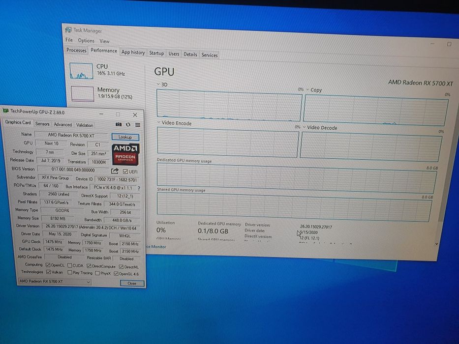 Placa grafica xfx 5700 xt