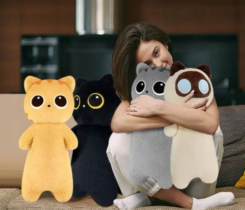 М'яка іграшка кіт-лупастик батон, Кот батон рудий, Гусь обнимусь: 657 ...