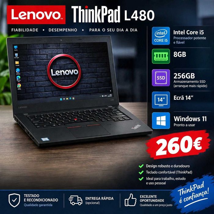 Lenovo L480 - Intel Core i5 / 8Gb / SSD 240Gb