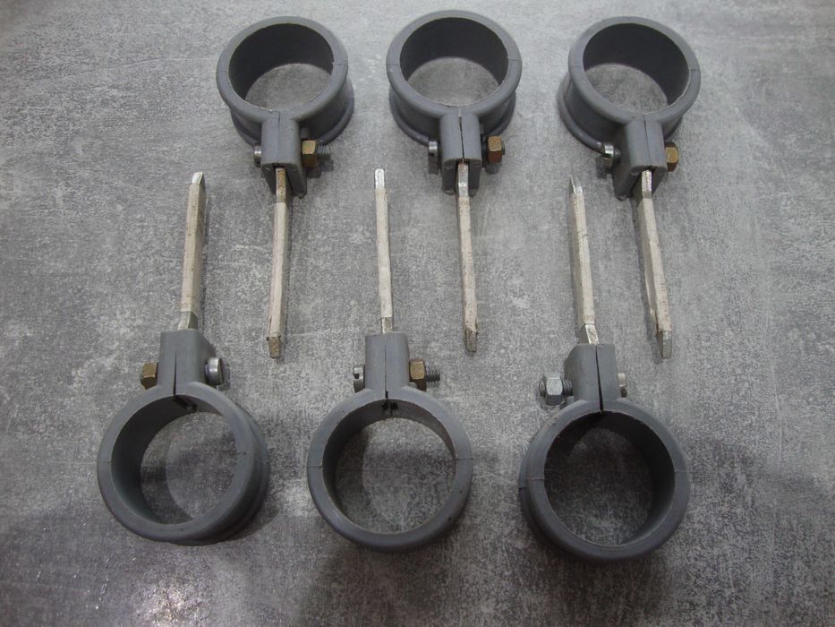 Zestaw 6 sztuk obejma uchwyt klamra do rur fi 40 do gazobeton pustak
