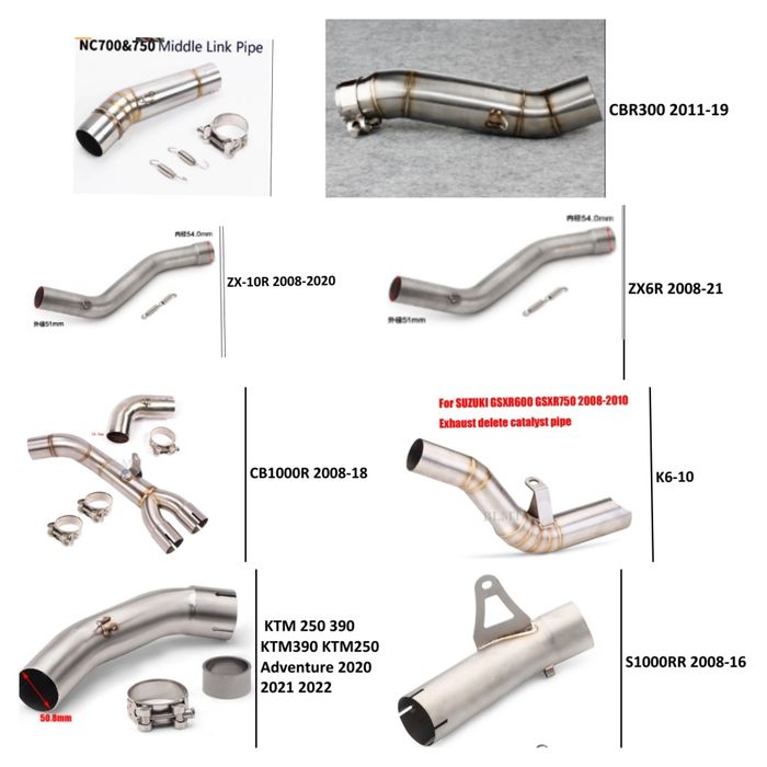 Adaptador de ponteiras para moto link pipe