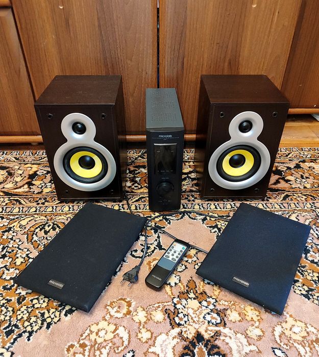 Акустика Microlab Pro1 Dark 2.0 | 60Вт | дерево | пульт ДУ |  Высокое качество звука