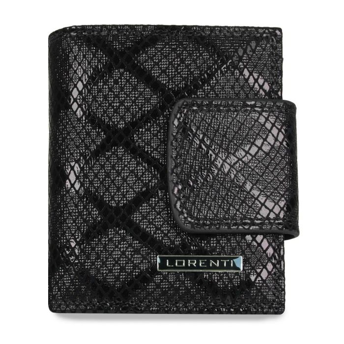 Portfel damski czarny Lorenti czarny wzór
