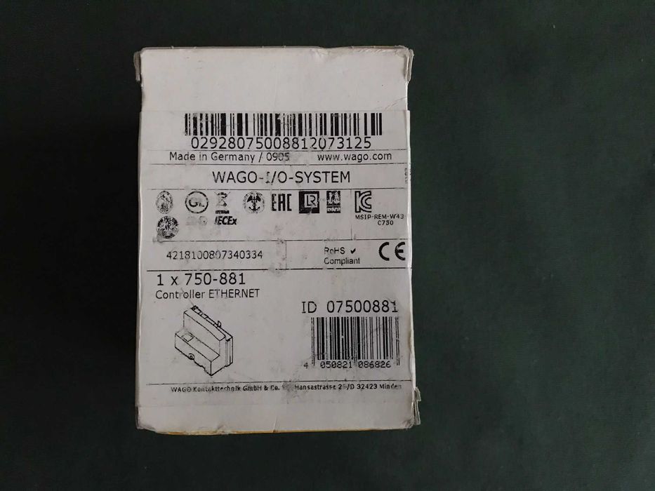 Programowalny sterownik PLC sieciowy Ethernet. WAGO 750-881