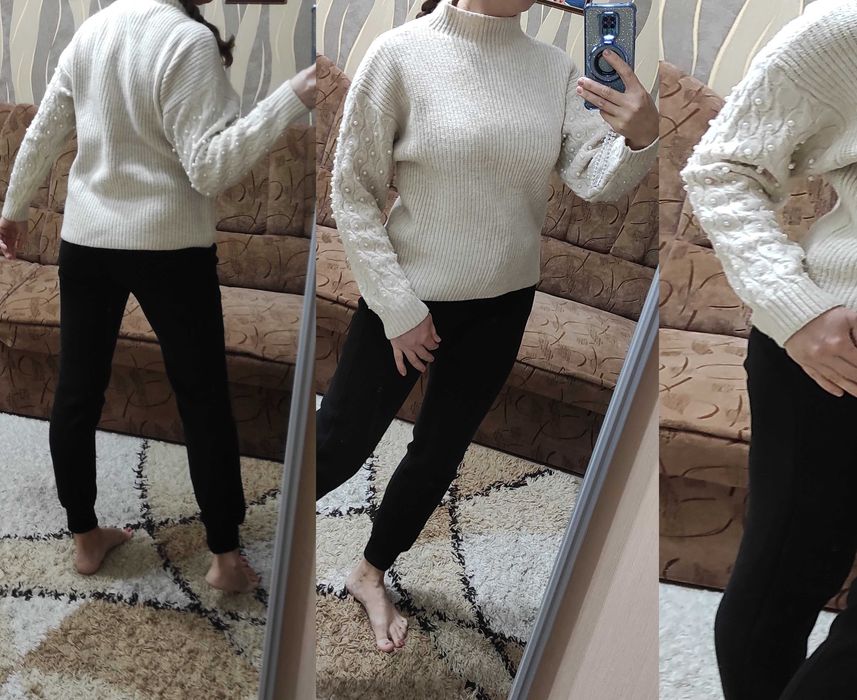 Теплий гарний светр oversize С-Л, светр George тепла в'язка