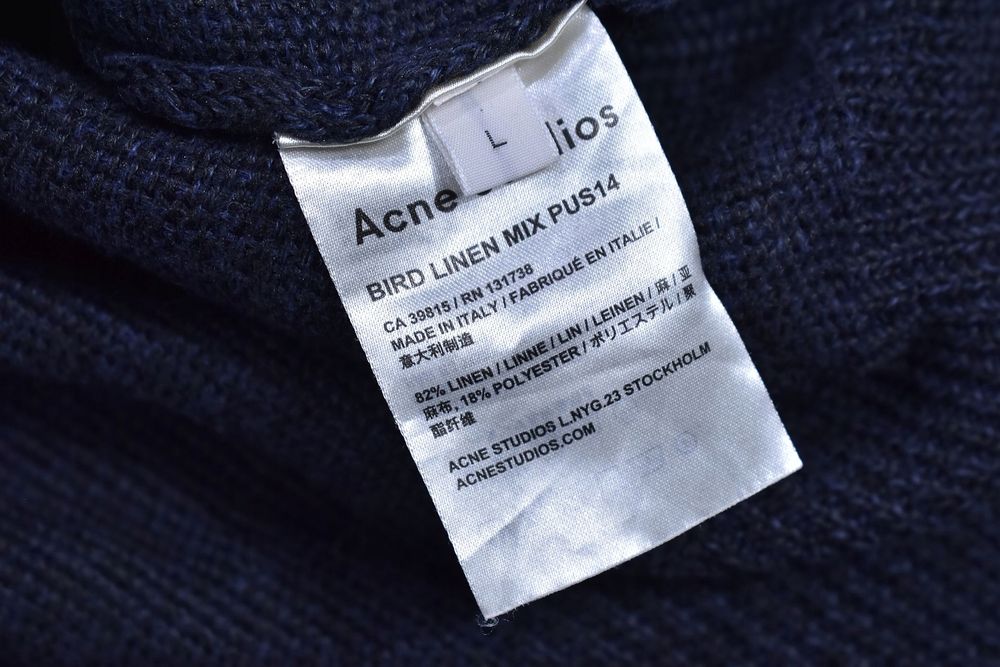 Acne Studios Lniany Sweter Damski Crop Top / L