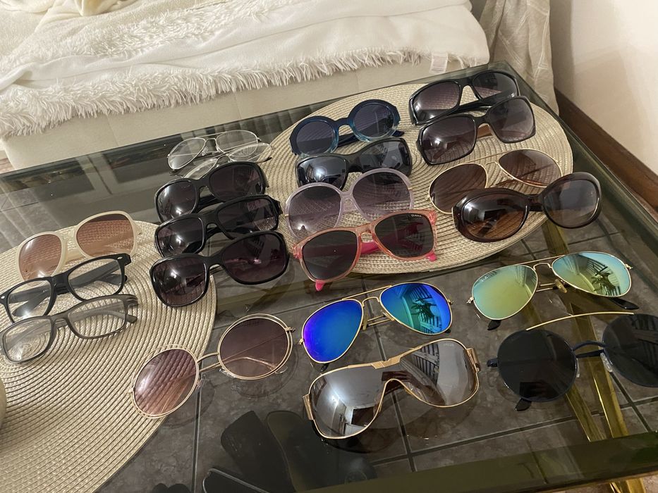 Ponad 20 par okularów przeciwsłoneczne i zerówki używane