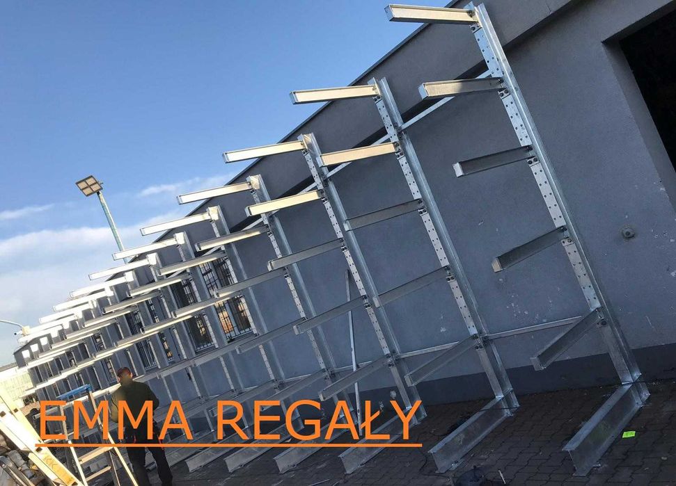 REGAŁ Wspornikowy EMMA na stal profile deski do 6m / 2,5m wys.