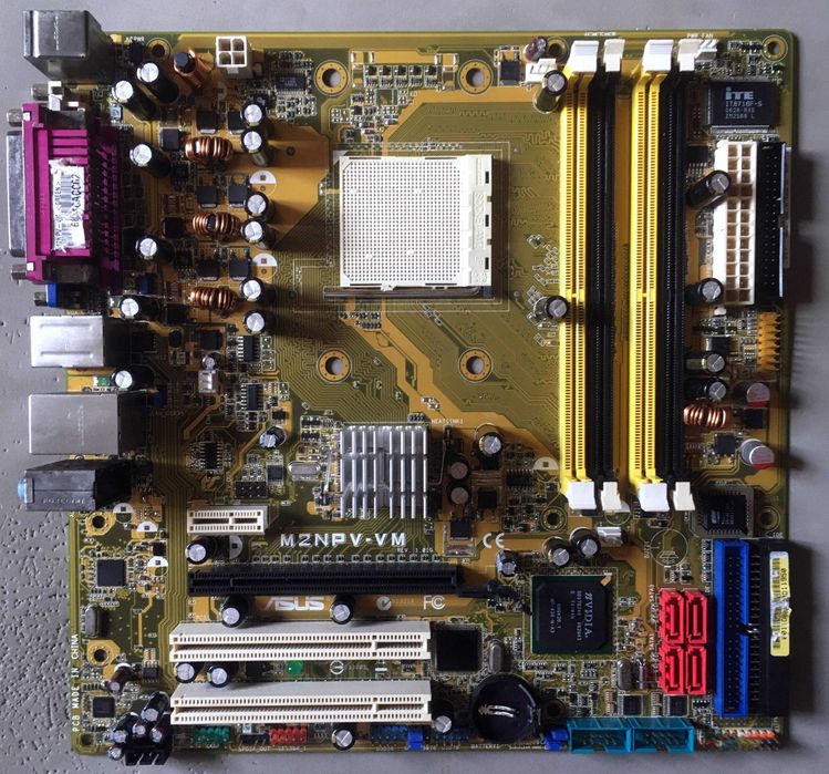 Motherboard ASUS M2NPV-VM (AM2/AM3) para reparação nos 12v.