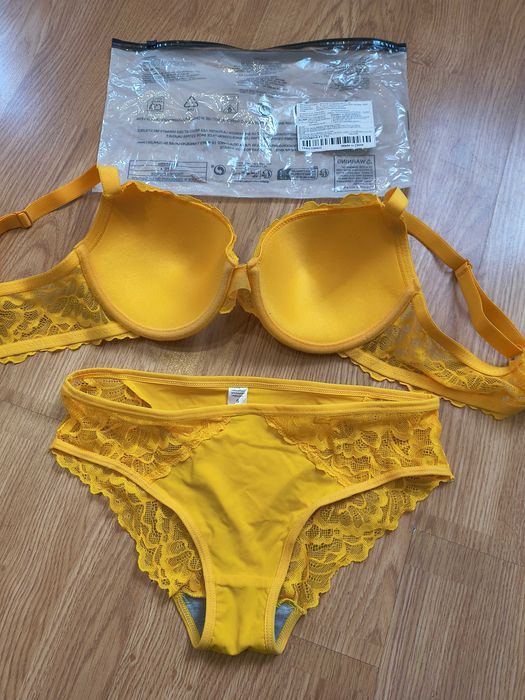 Komplet bielizny nowy żółty