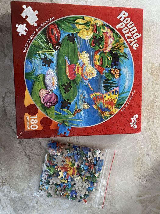 Круглый пазл дюймовочка на 180 деталей