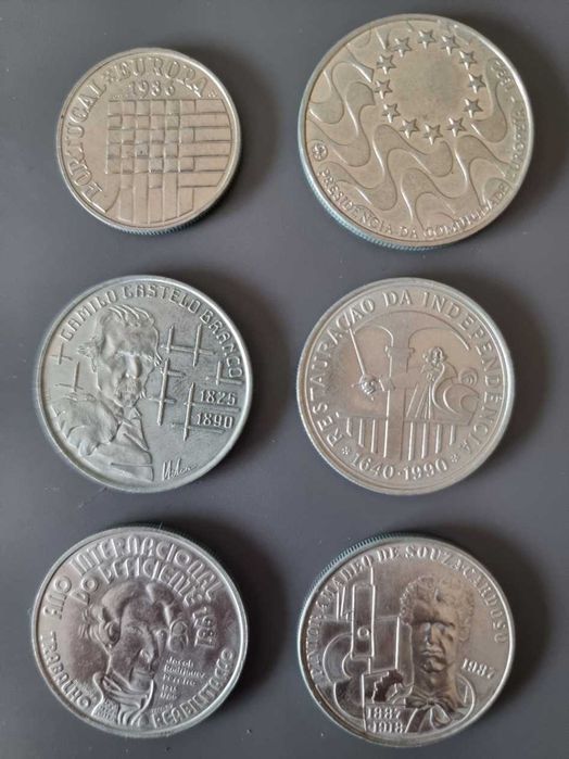 Moedas das décadas de 70, 80 e 90