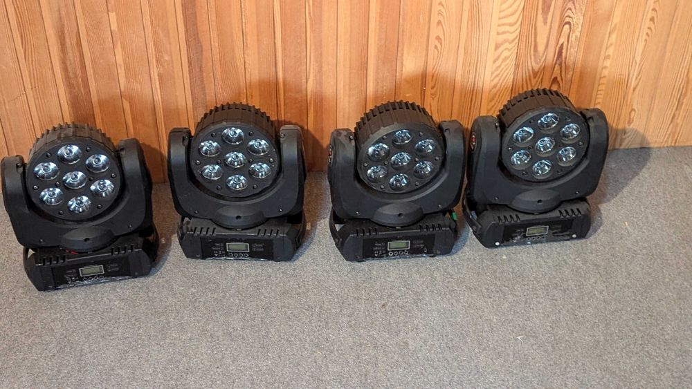 4x Flash LED głowica ruchoma led 7x15W RGBW 4w1 osram