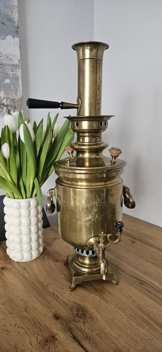 Dekoracyjny Samowar Rosja Tuła mosiężny