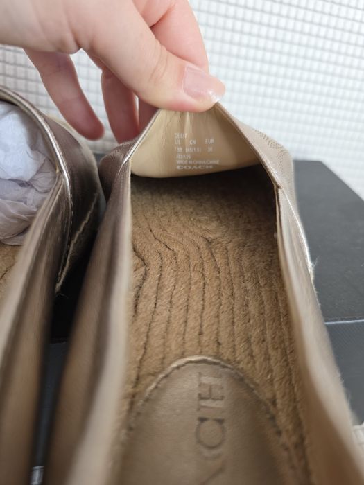 Espardryle złote Coach 38