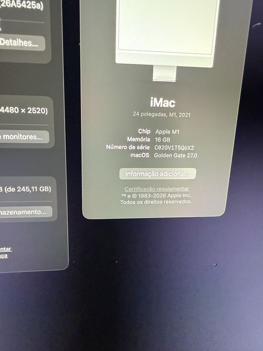 Apple iMac M1 16Gb 256gb 24 pol.