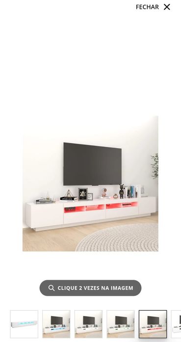 Móvel de TV LED 3 metros – Novo, selado na caixa.