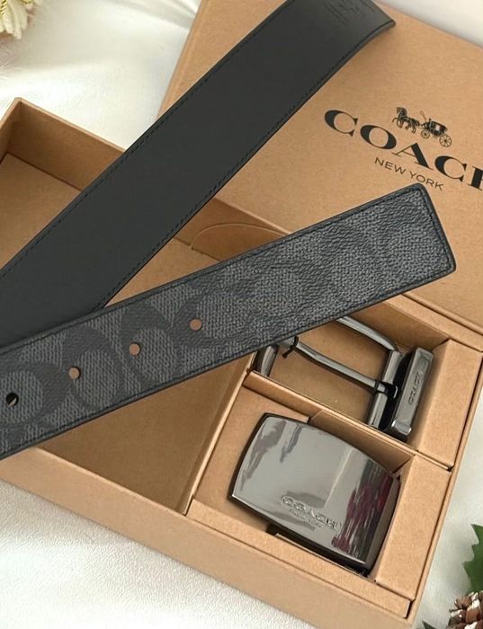 COACH Чоловічий пояс ремінь набір ремінь подарочный мужской ремень