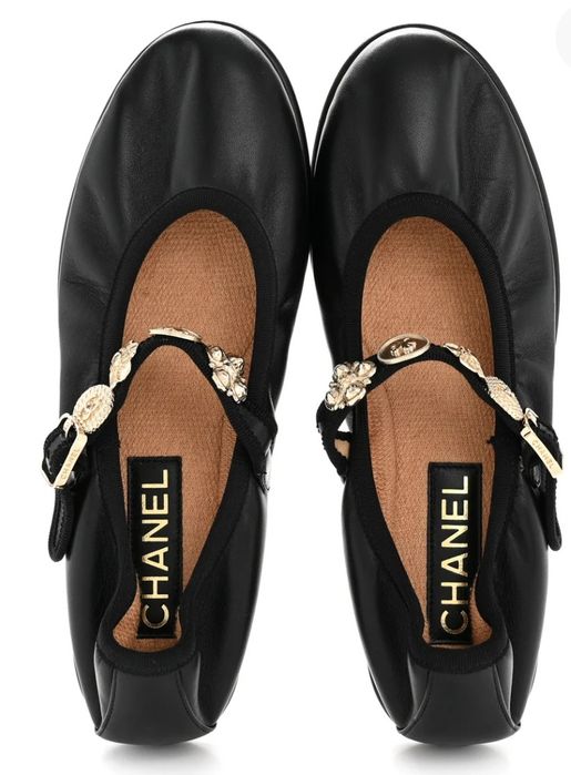 Chanel baleriny baletki CC skóra jagnięca r.39