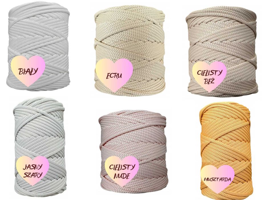 Sznurek Poliestrowy Płaski 5mm 100m