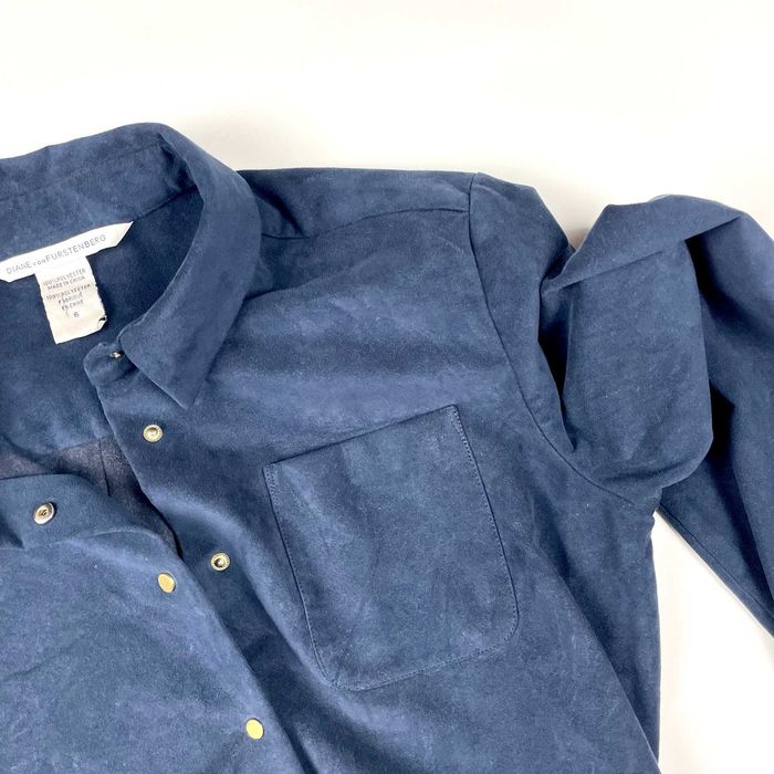 Diane Von Furstenberg navy długi płaszczyk z paskiem
