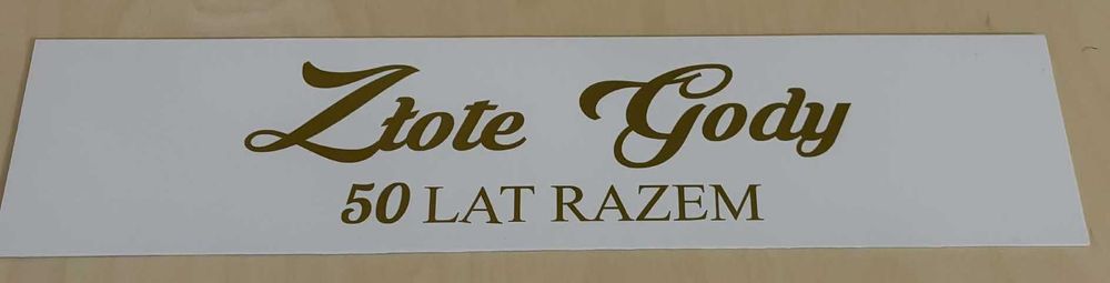 Tablice Złote Gody 50 lat Razem Rocznica Ślubu wodoodporne 2 szt