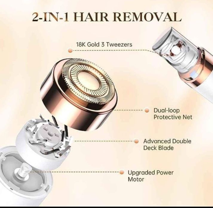 Depilador 2 em 1 indicado para face,buço e sobrancelhas