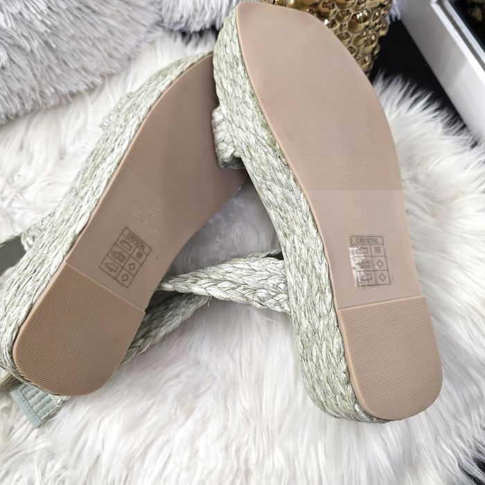 Raid Buty sandały damskie słomkowe pistacjowo-beżowe 41