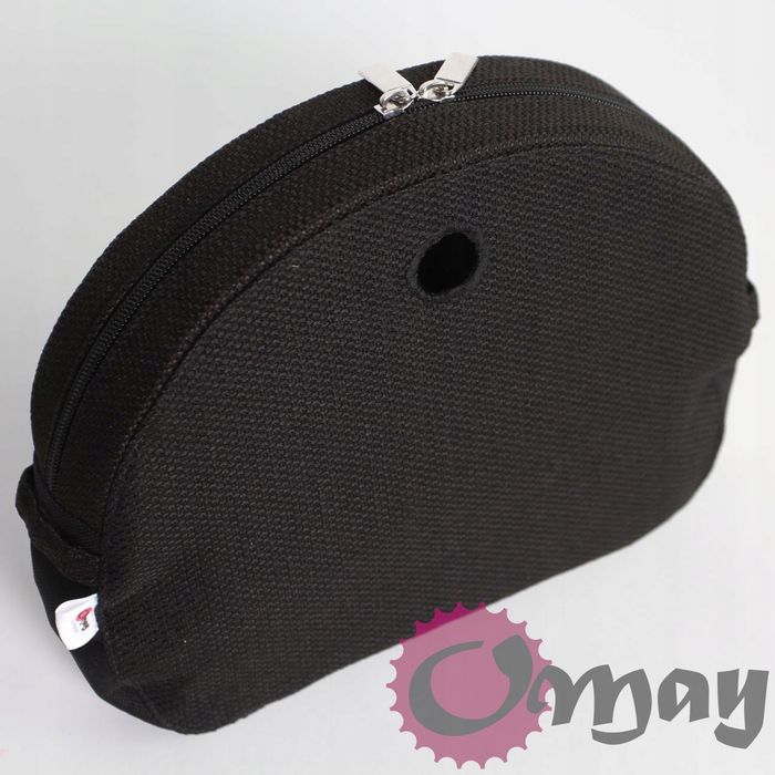 Czarny organizer do OBAG MOON LIGHT struktura 2 kieszenie OMAY