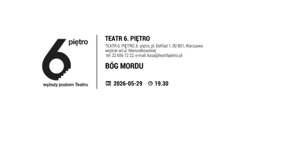 2 Bilety do teatru 6 Pietro