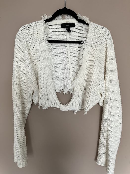 Sweter bolerko Forever21 M kremowy