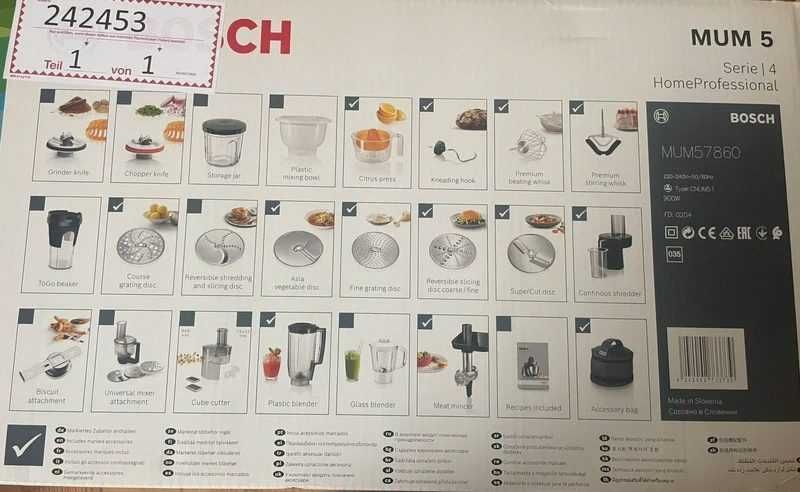 Robot kuchenny Bosch MUM5 HomeProfessional MUM57860 - jak nowy