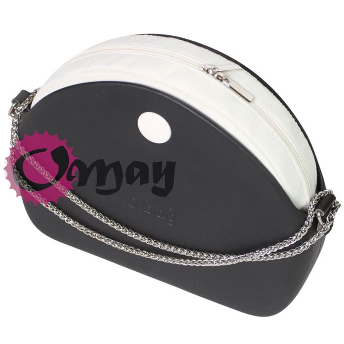 ŚMIETANKA organizer do OBAG MOON LIGHT welur krem 2 kieszenie OMAY